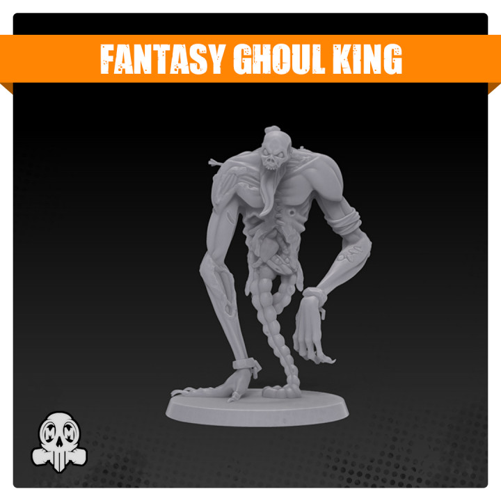 3D Printable Fantasy Ghoul King by Malicious Mini's