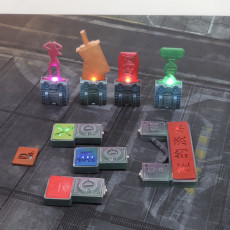Picture of print of Flatline City: Holo Boards with LED Integration