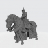 Medieval heavy russian knight mounted image