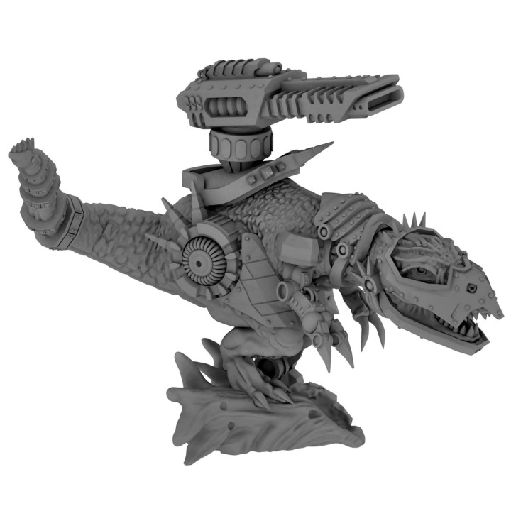 $2.95Cyborg t-rex with optional bakc mounted cannon
