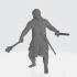Medieval knight with mace and dagger 3D print model image