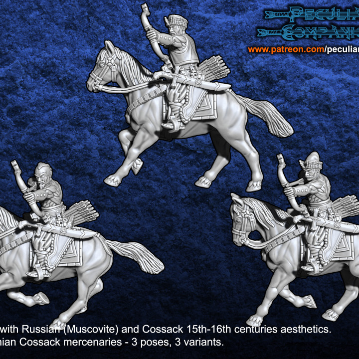 $7.50Russian Humans - Cossack mounted archers