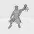 Medieval knight celebrating holding pagan helmet 3D print model image