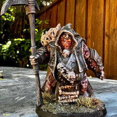 Picture of print of Plague Ogre Shaman & Decay Beast (pre-supported)