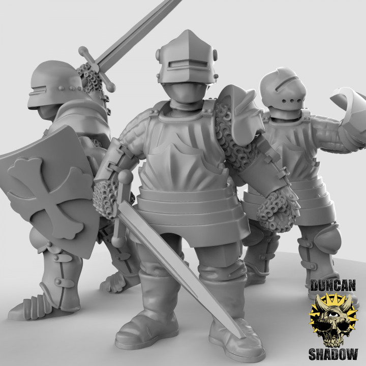 $6.50Man at arms Knights with swords (pre supported)