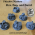 Objective Markers - Box, Bag and Barrel for Fantasy games. image