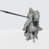 Medieval crusader knight charging image