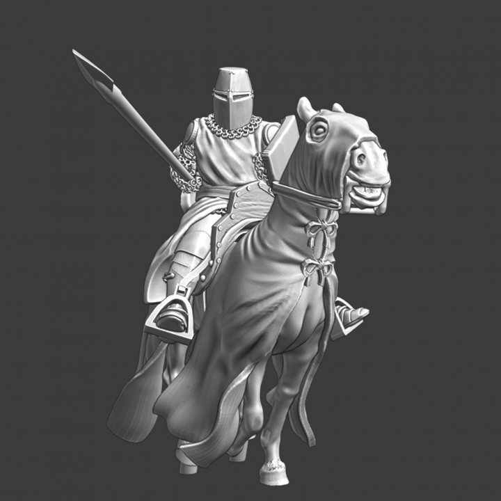 crusader knight on horse