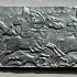 Crossing a river Assyrian relief print image