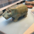 Glazed composition hippopotamus image