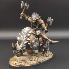 Picture of print of Minotaur Leader on a Rhino