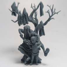 Picture of print of 003 Japanese Youkai Ghost Datsue Ba Old Woman and Tree Base