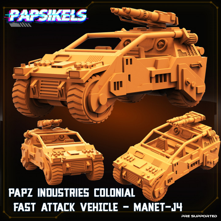 $8.99PAPZ INDUSTRIES COLONIAL FAST ATTACK VEHICLE MANET J4