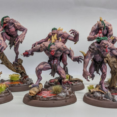 Picture of print of Ghouls set 6 miniatures 32mm pre-supported