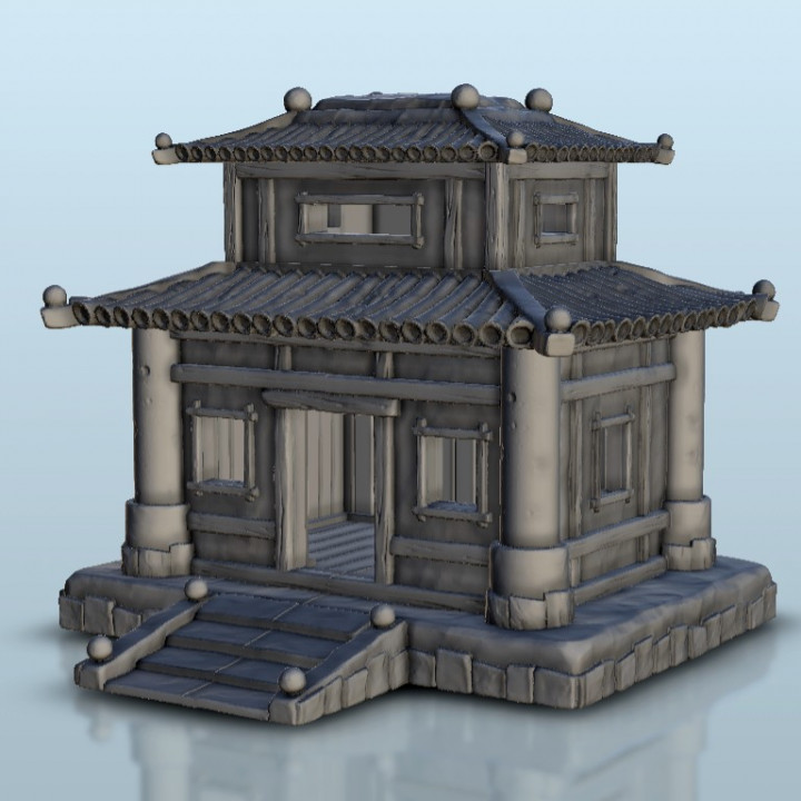 3D Printable Oriental temple 9 - Age of Sigmar Bolt Action Flames of ...