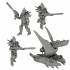 Spirit Guardian Warriors and heavy weapons hover platform (ttrpg/wargame proxies) image