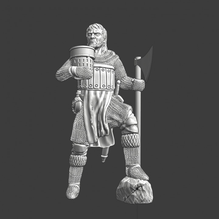 $5.00Medieval knight with great axe and helmet