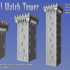 Expandable Gothic Watchtower, 25mm by Old Guard Designs