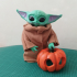 Pumpkin mask for baby Yoda image