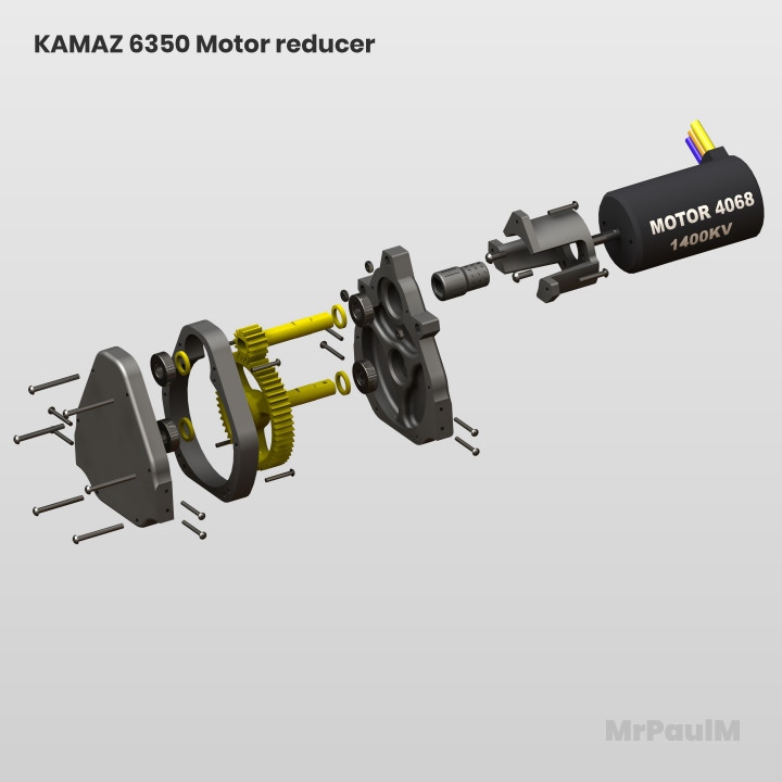 KAMAZ 6350 8x8: Motor reducer