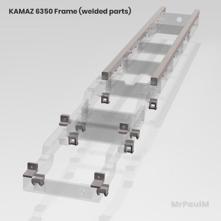 KAMAZ 6350 8x8: Frame (welded parts)