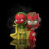 (FA 0012) Vision & The Scarlet Witch chibi fan art image