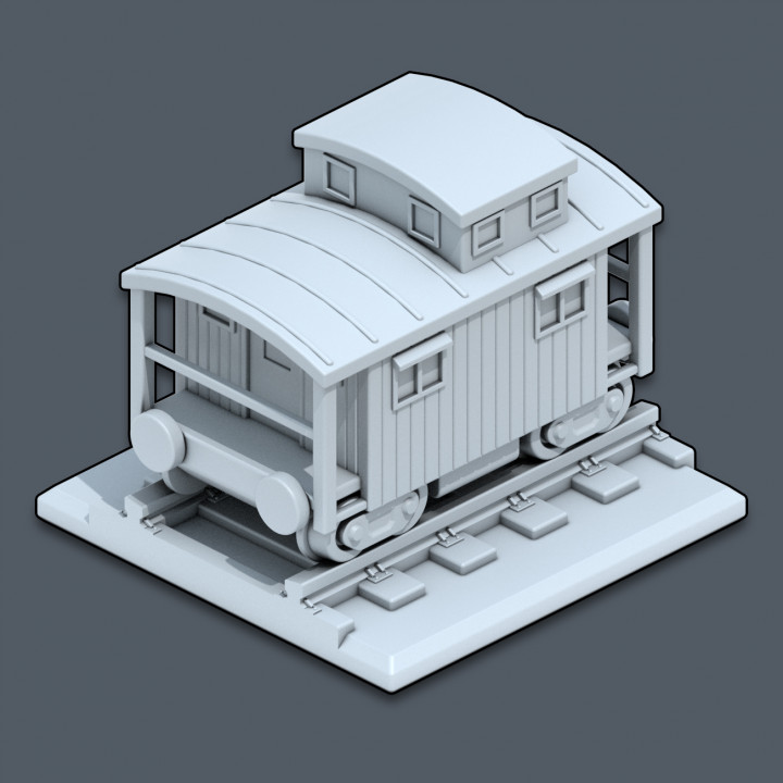 $3.99Caboose - Trains & Rails World - STL files for 3D printing