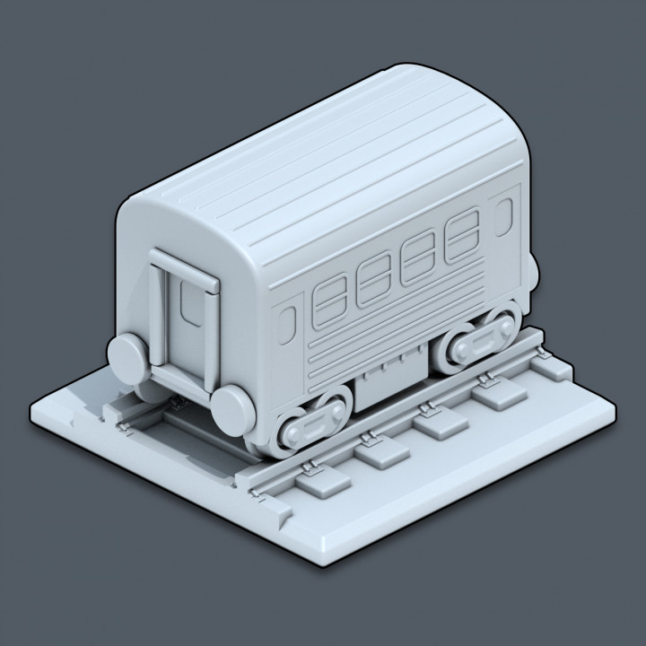 Passenger Car - Trains & Rails World - STL files for 3D printing's Cover