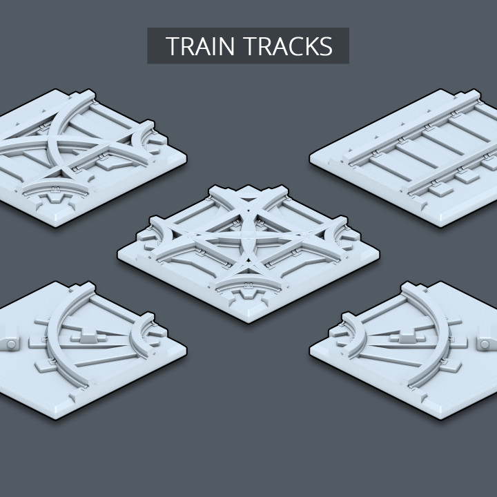 Train Tracks - Trains & Rails World - STL files for 3D printing's Cover