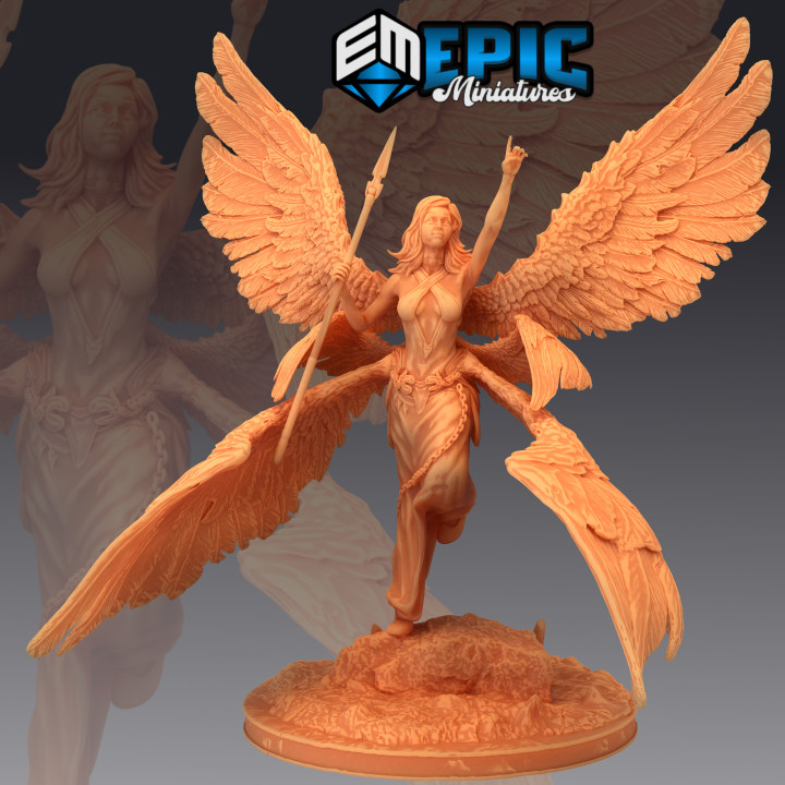 $3.90Seraphim Angel Rising Spear / Six Winged Female Celestial / Heavenly High Guardian