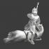 Medieval knight with wounded horse image
