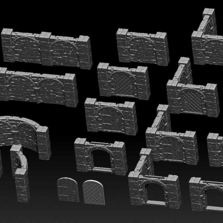 $10.00MEGA dungeon wall set - support less