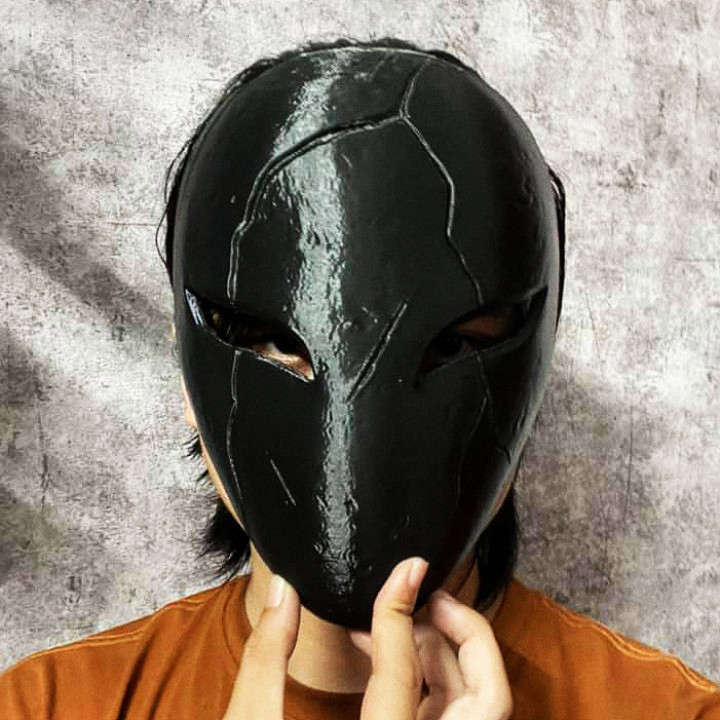 3D Print of Assassin Shadow Mask Quality Details - Halloween Cosplay by 3DpropsDesigns