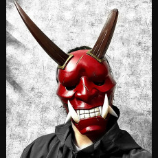 Picture of print of Oni Devil Mask - High Quality Details -  Halloween Cosplay