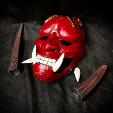 Picture of print of Oni Devil Mask - High Quality Details -  Halloween Cosplay
