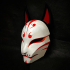Demon Kitsune - Japanese Mask - High Quality Details - Halloween Cosplay print image