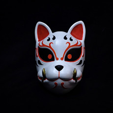 Picture of print of Japanese Kitsune Mask - High Quality Details -  Halloween cosplay