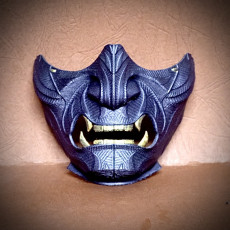 Picture of print of Japanese Mask - Hannya Ghost Mask Patterned - High Quality Details