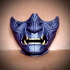 Japanese Mask - Hannya Ghost Mask Patterned - High Quality Details print image