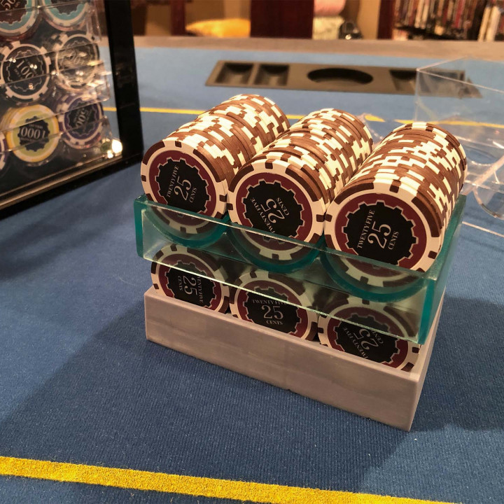 Poker Chip Tray/Rack Stackable 3 Sizes - Based on Official Design