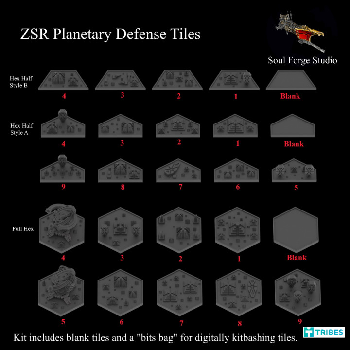 $8.50ZSR Planetary Defense Tiles