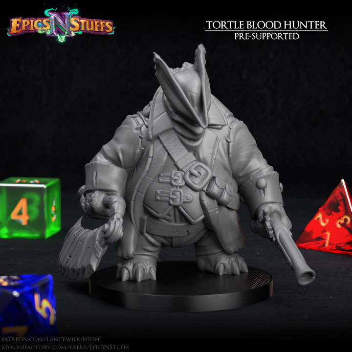 $2.99Tortle Blood Hunter Miniature - Pre-Supported