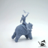Bear Rider – Large Bear with Barbarian Rider (2 inch/50 mm base, 2 inch/50 mm height miniature) image