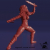 Barbarian Sword-dancer – Medium Female Human (1 inch/25 mm base size, 1.25 inch/32 mm height miniature) image