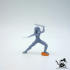 Barbarian Sword-dancer – Medium Female Human (1 inch/25 mm base size, 1.25 inch/32 mm height miniature) image