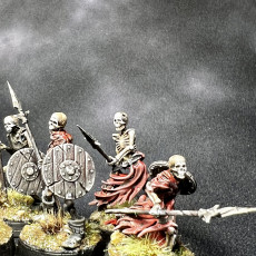 Picture of print of Skeleton Horde - Spearmen (Set of 5 x 32mm scale presupported miniatures)