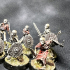 Skeleton Horde - Sword and Shield (Set of 5 x 32mm scale presupported miniatures) print image