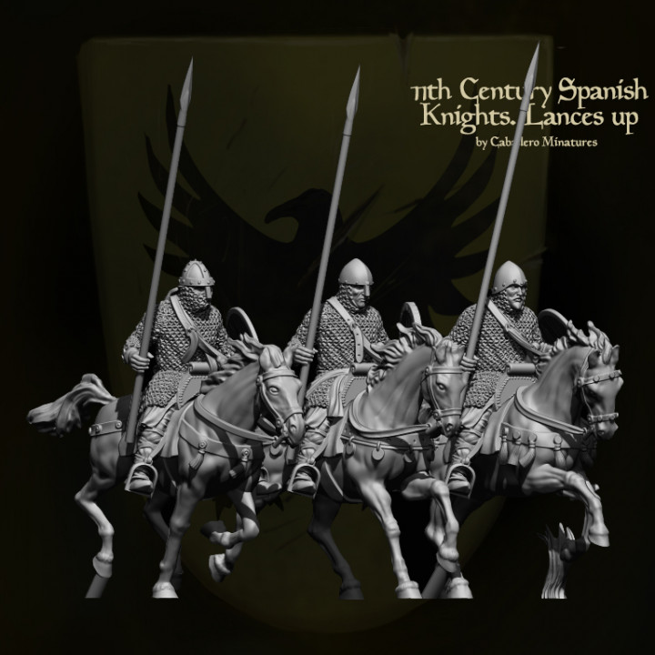 11th Century Knights with lances at up