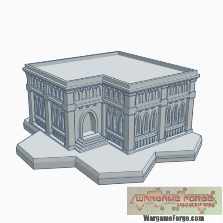 $3.00Gothic Building 68 with Hex Base GHB068