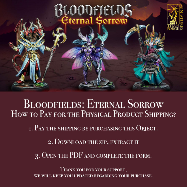 Bloodfields: Eternal Sorrow, Physical Order Shipping Payment's Cover